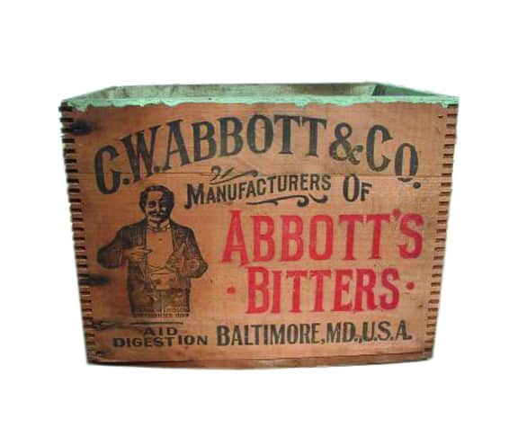 Abbott's Aromatic Bitters Shipping Crate - Meyer Collection