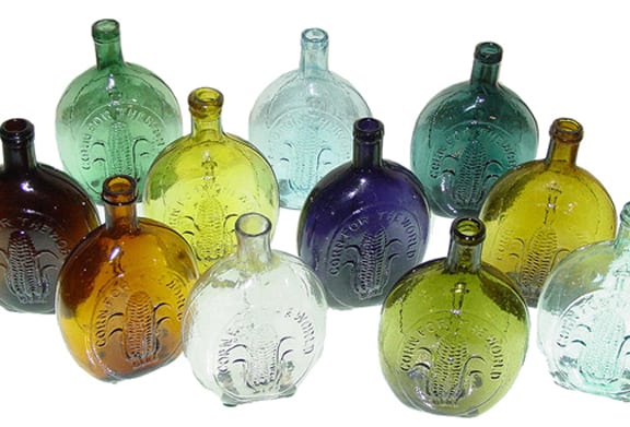 Corn for the World Historical Flasks - Baltimore Glass Works