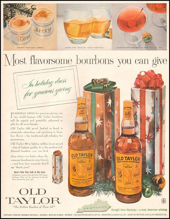 Old Taylor Advertisement in LOOK magazine in 1957