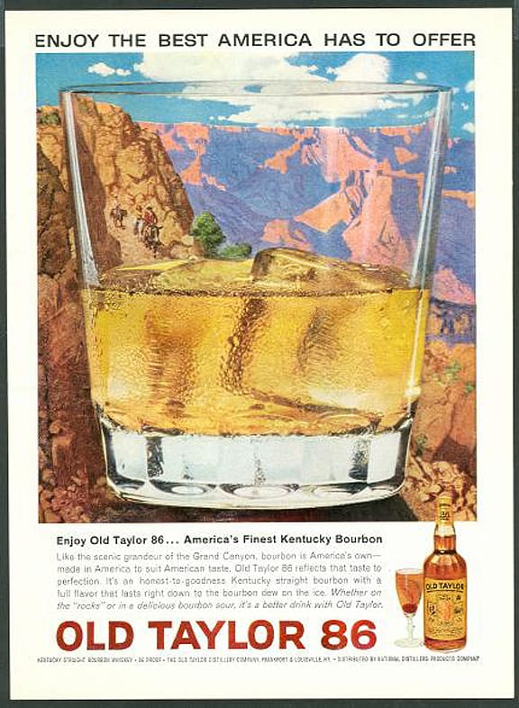 1963 Old Taylor 86 Whiskey Vintage Ad
