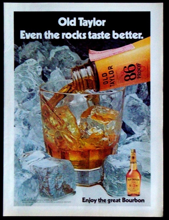 1973 Old Taylor Kentucky Straight Bourbon Whiskey Magazine Ad