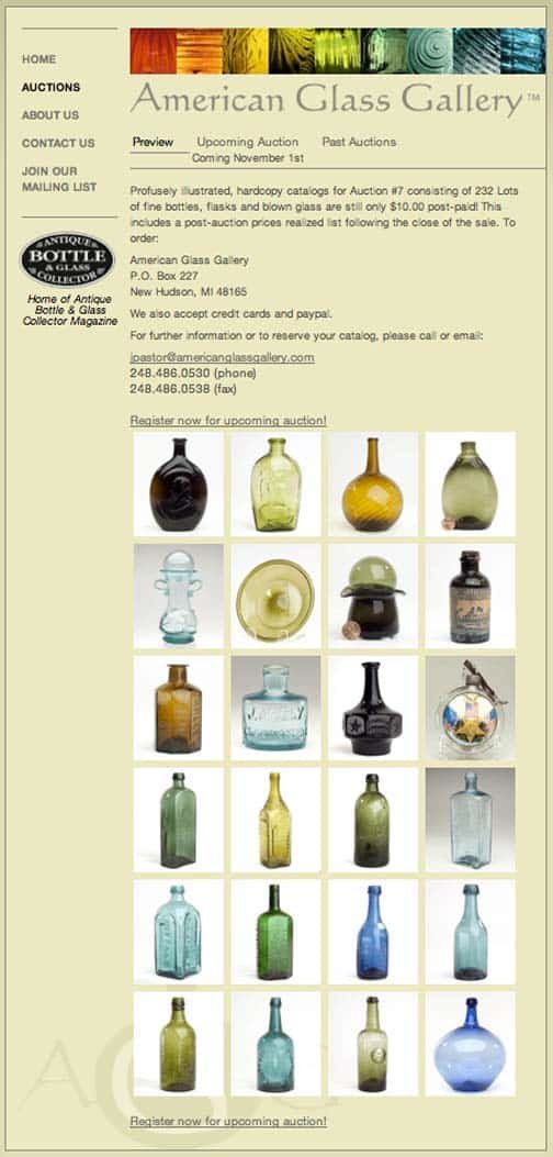 American Glass Gallery Auction 7 Starts 01 November! Peachridge Glass
