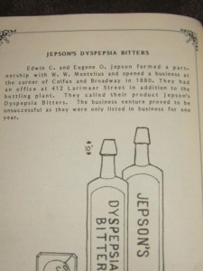 From Impressed in Time - Colorado Beverage Bottles, Jugs 1859 to 1900.