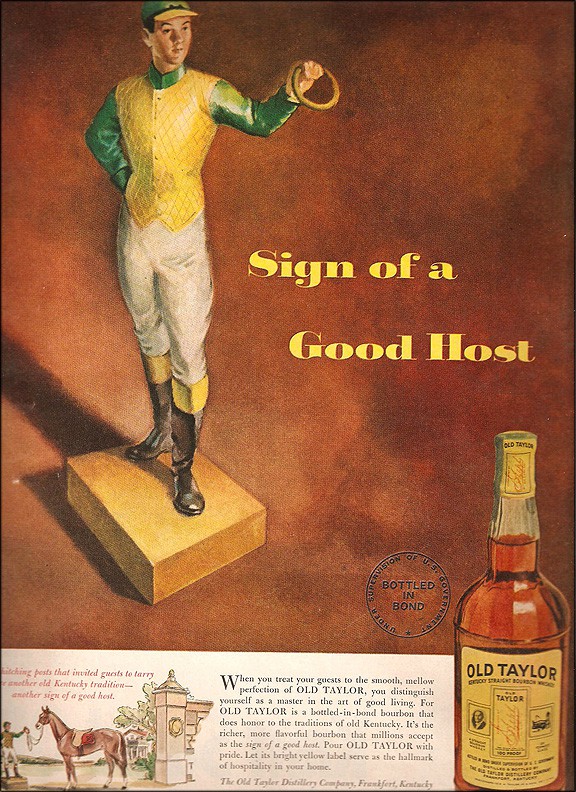 Vintage 1968 Old Taylor Whiskey Print Ad