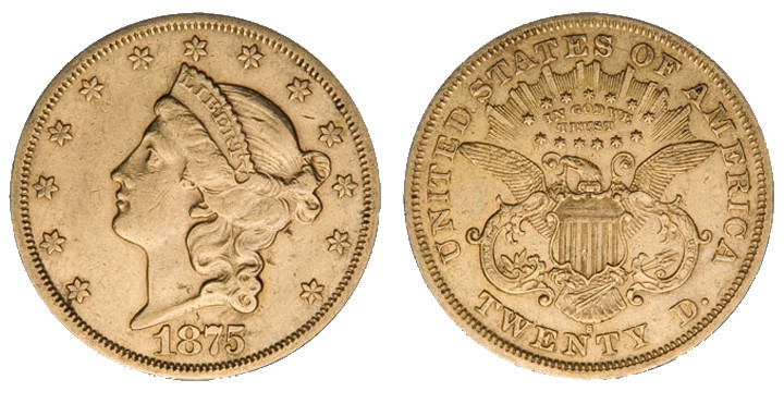 U S Gold $20 Liberty Coin
