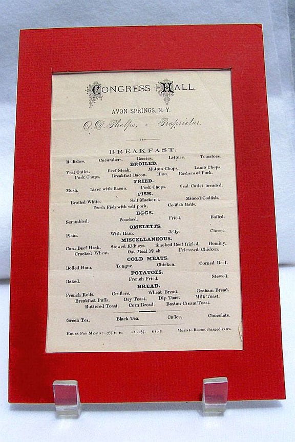 avon congress hall menu