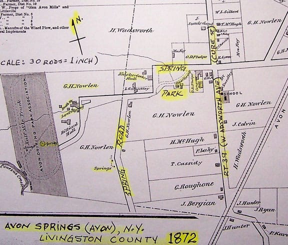 map of avon springs area-1872-1