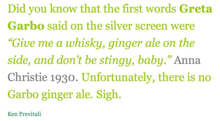 GretaGarboGingerAle