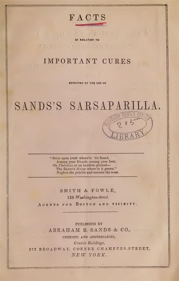Facts in relation to important cures effected by the use of Sand