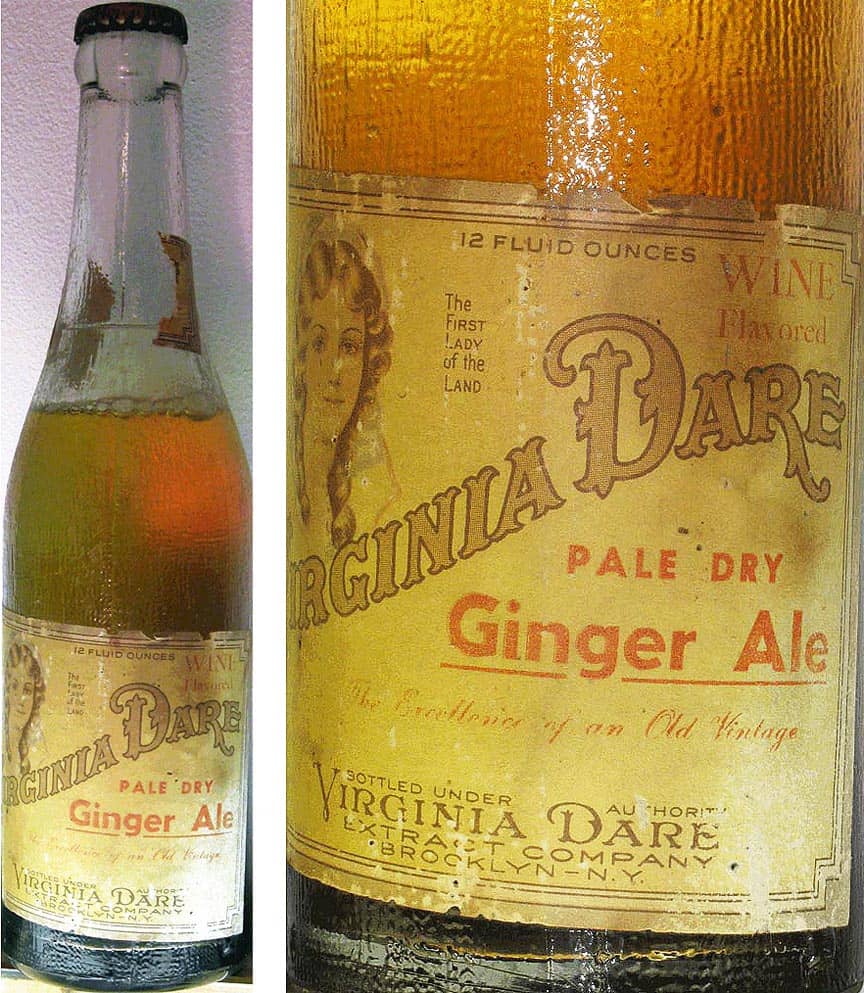 Vintage Virginia Dare Ginger Ale Soda Label Brooklyn NY
