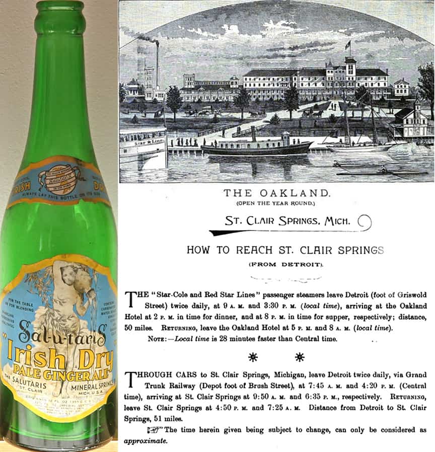 Salutaris Springs bottle, St Clair, MI