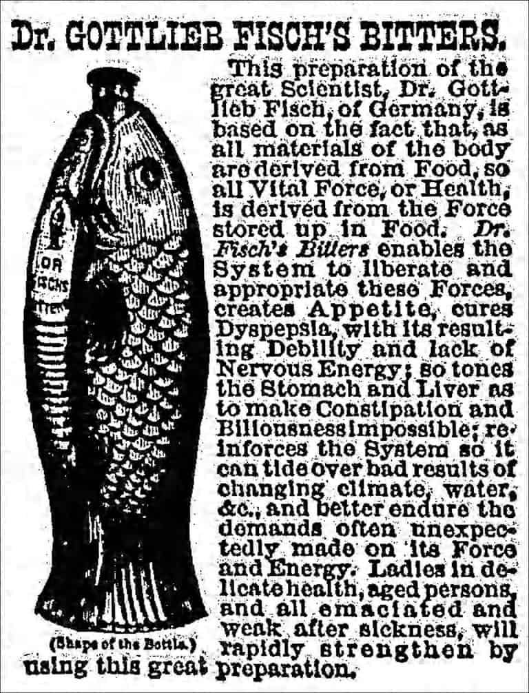Looking at Dr. Gottlieb Fisch’s Bitters and The Fish Bitters | P E A C ...